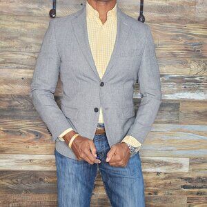 LkNw Michael Kors Wool Blend Dual Vent Geo Sport Jacket Blazer 36S